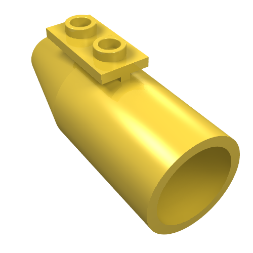 Engine Smooth Large, Cone Back [1 × 2 Thin Top Plate] Yellow