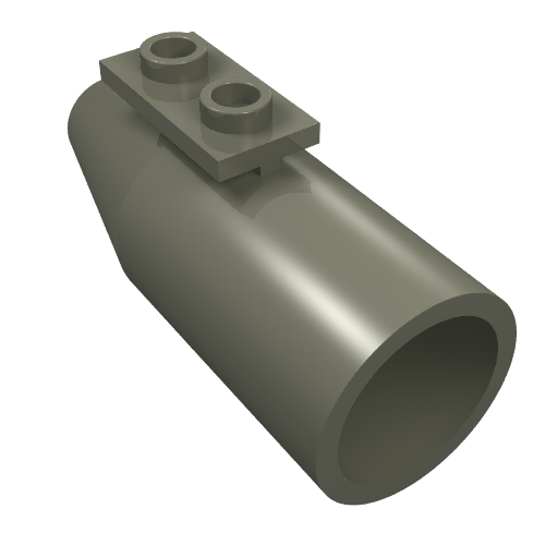 Engine Smooth Large, Cone Back [1 × 2 Thin Top Plate] Dark Gray