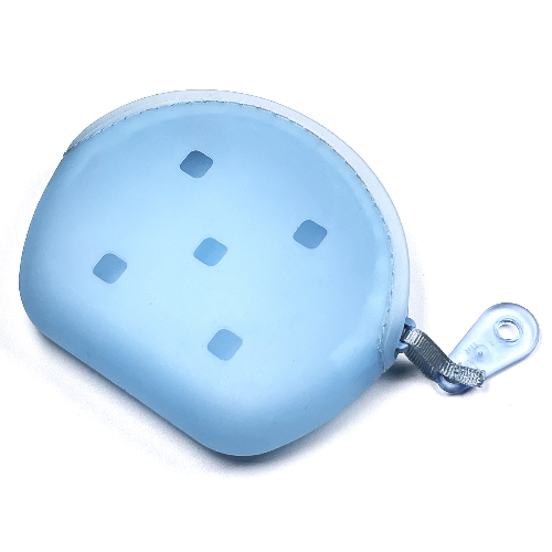 Clikits Pouch with Zipper and Pull, 5 Holes Trans-Light Royal Blue