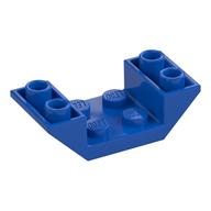 Brick Sloped Inverted 45° 4 × 2 Double with 2 × 2 Recessed Blue
