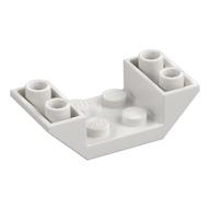 Brick Sloped Inverted 45° 4 × 2 Double with 2 × 2 Recessed White