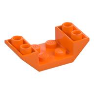 Brick Sloped Inverted 45° 4 × 2 Double with 2 × 2 Recessed Orange