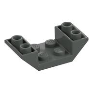 Brick Sloped Inverted 45° 4 × 2 Double with 2 × 2 Recessed Dark Gray
