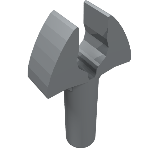 Stange 1L mit Clip Perlhellgrau