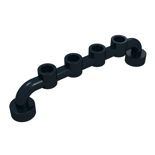 Bar 1 × 6 [Open Studs] in Black