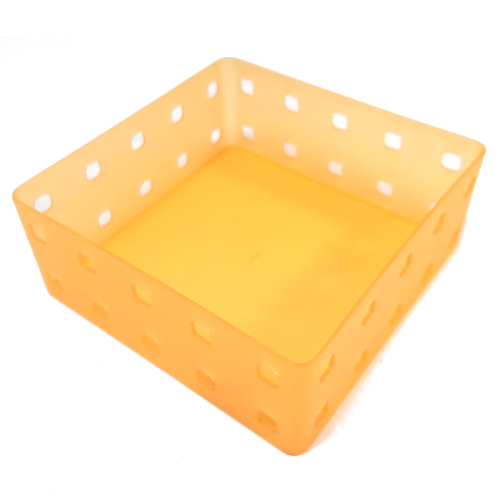 Clikits Container, 15 × 15 × 5, 10 Holes on Each Side Trans-Dark Pink