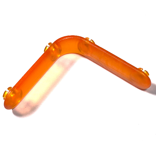 Clikits Connector, L-Bent 6 × 6 with 4 Pins Trans-Orange