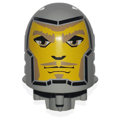 Large Figure Head, Round Top with Danju Print Hellblaugrau