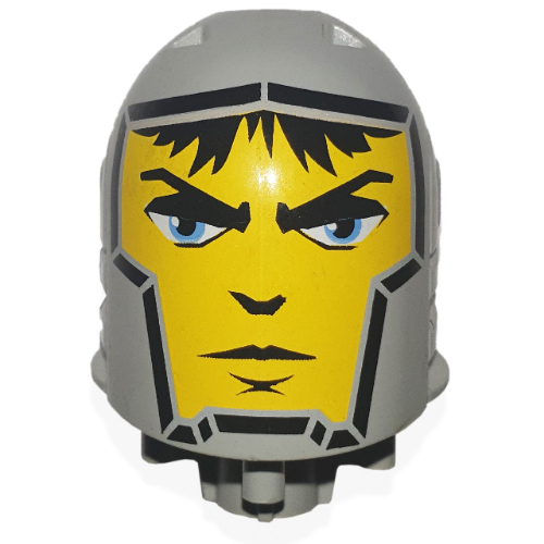 Large Figure Head, Round Top with Jayko Print Light Bluish Gray