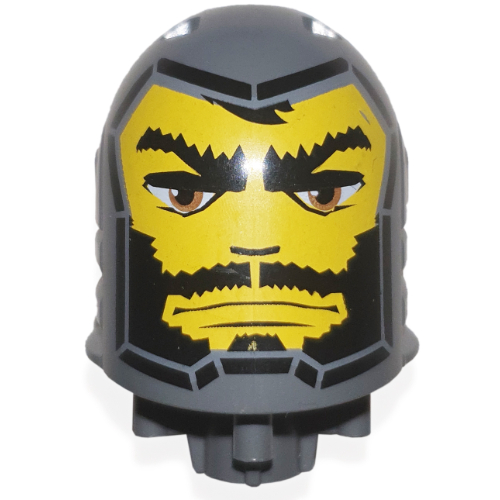 Large Figure Head, Round Top with Santis Print Dark Bluish Gray