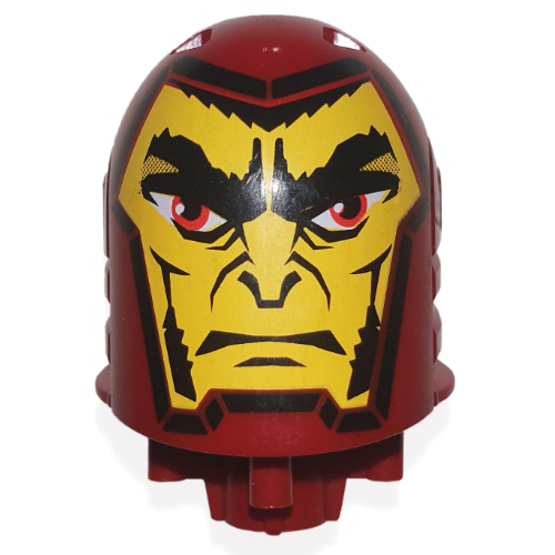 Large Figure Head, Round Top with Vladek Print Dark Red