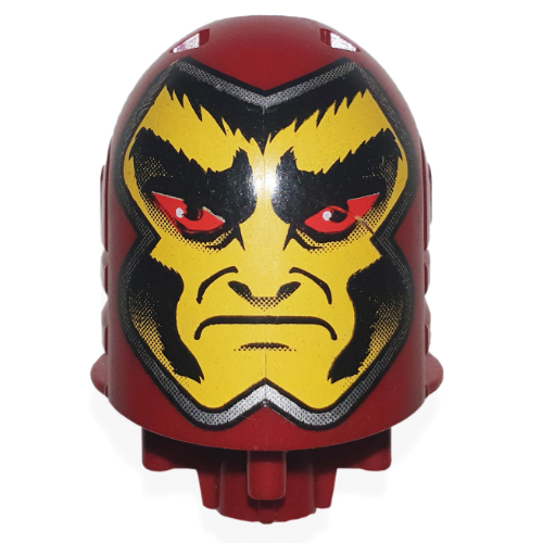 Large Figure Head, Round Top with Vladek, Lord Print Dark Red
