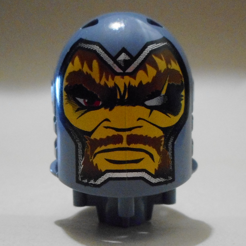 Large Figure Head, Round Top with Karzon Print Sand Blue