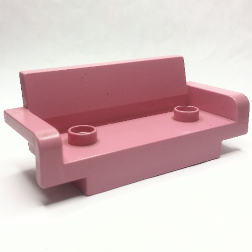 Duplo Couch / Sofa 2 × 6, with Two Studs Duplo Pink