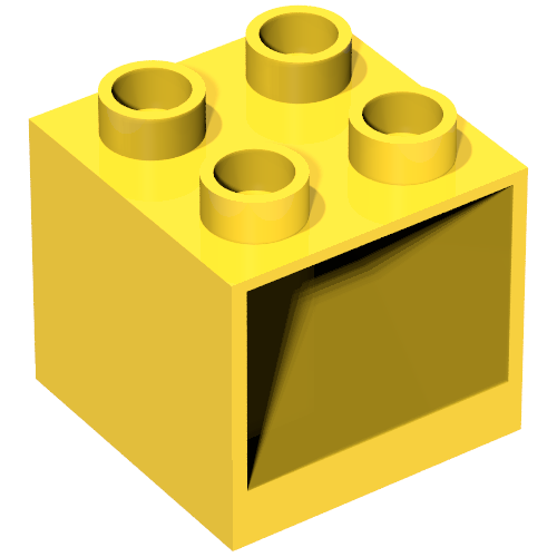 Duplo Cabinet 2 × 2 × 1.5 Yellow