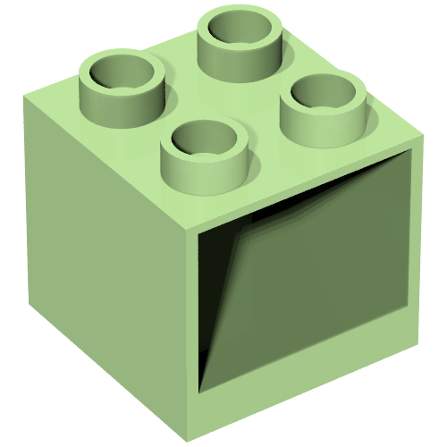 Duplo Cabinet 2 × 2 × 1.5 Medium Green