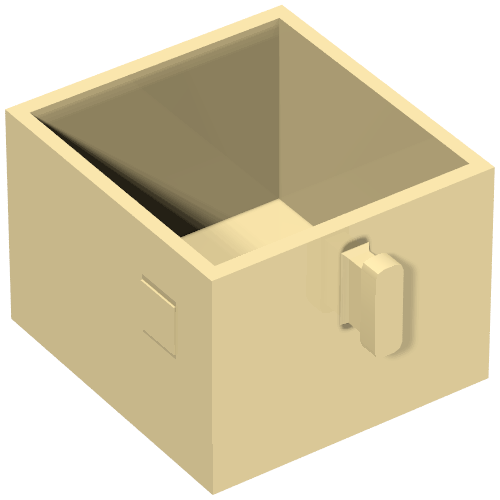 Duplo Drawer 2 × 2 with Pull Handle Tan