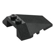 Brick Wedged, Sloped 4 × 4 Triple, Stud Notches Black