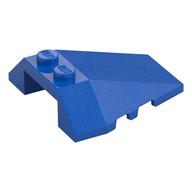 Brick Wedged, Sloped 4 × 4 Triple, Stud Notches Blau