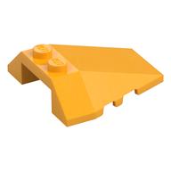 Brick Wedged, Sloped 4 × 4 Triple, Stud Notches Leuchtendes Hellorange