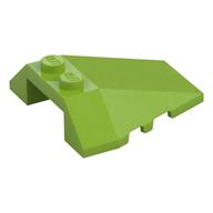 Brick Wedged, Sloped 4 × 4 Triple, Stud Notches Limette