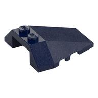 Brick Wedged, Sloped 4 × 4 Triple, Stud Notches Dark Blue
