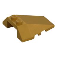 Brick Wedged, Sloped 4 × 4 Triple, Stud Notches Perlgold