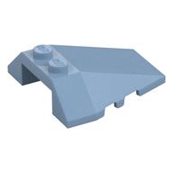Brick Wedged, Sloped 4 × 4 Triple, Stud Notches Sand Blue