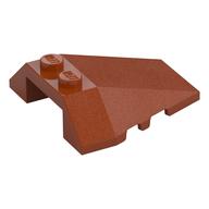Brick Wedged, Sloped 4 × 4 Triple, Stud Notches Dunkelorange