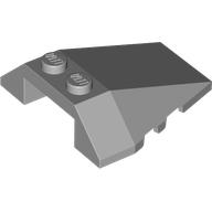 Brick Wedged, Sloped 4 × 4 Triple, Stud Notches Light Bluish Gray
