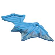 Creature Body Part, Wing 11 × 6 with 3 Bars, Blue Marble pattern Transparent-Hellblau