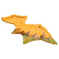 Creature Body Part, Wing 11 × 6 with 3 Bars, Bright Light Orange Marble pattern Trans-Yellow