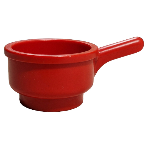 Duplo Saucepan, Round Bottom, Smooth Handle Red