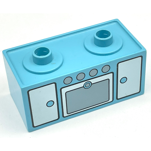 Duplo Oven Range with 2 Top Studs and Doors Print Maersk Blue