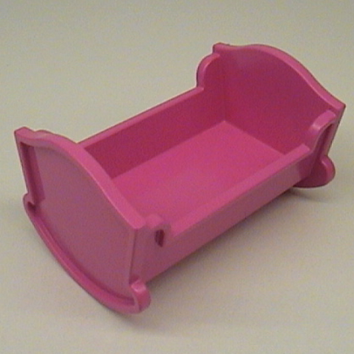 Belville / Duplo, Babybett / Wiege in Mitteldunkelrosa