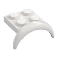 Wheel Arch, Mudguard 2 × 3 × 1 1/3 with 2 × 2 Plate White