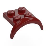 Wheel Arch, Mudguard 2 × 3 × 1 1/3 with 2 × 2 Plate Dunkelrot