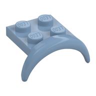 Wheel Arch, Mudguard 2 × 3 × 1 1/3 with 2 × 2 Plate Sand Blue