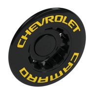 Hub Cap 24mm without Tube with Chevrolet print Schwarz
