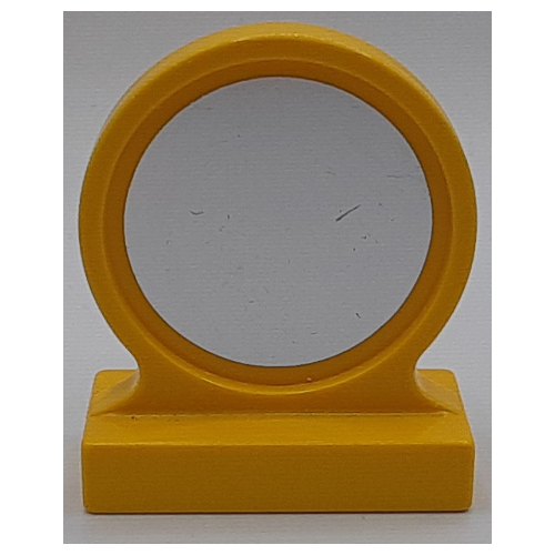Duplo Mirror with Silver Print Yellow
