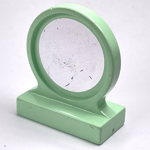 Duplo Mirror with Silver Print Light Green