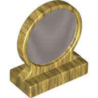 Duplo Mirror with Silver Print Perlgold
