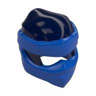 Wrap with Short Back Knot Smooth, Blue Mask pattern Dunkelblau