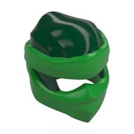 Wrap with Short Back Knot Smooth, Bright Green Mask pattern Dunkelgrün