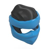 Wrap with Short Back Knot Smooth, Dark Azure Mask pattern Perltitan