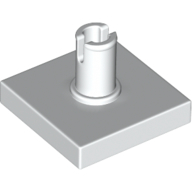Tile Special 2 × 2 with Top Pin [Squared Holes] White
