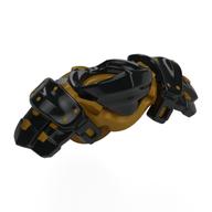 Minifig Neckwear Armour Ninja with Pearl Gold Katana Holder pattern Schwarz