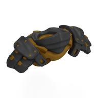 Minifig Neckwear Armour Ninja with Pearl Gold Katana Holder pattern Perltitan