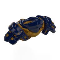 Minifig Neckwear Armour Ninja with Pearl Gold Katana Holder pattern Dark Blue