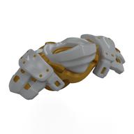 Minifig Neckwear Armour Ninja with Pearl Gold Katana Holder pattern Hellblaugrau